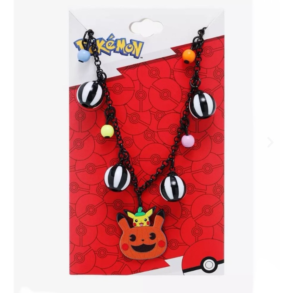 Pokemon Pikachu Pumpkin 🎃 Charm Necklace